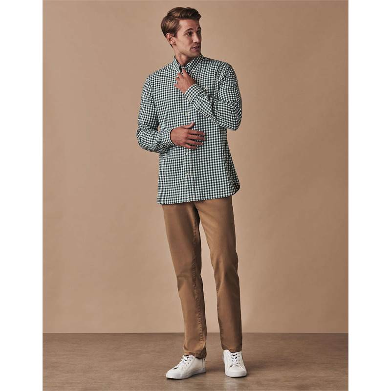 Crew Clothing Mens Long Sleeve Slim Fit Gingham Flannel Shirt-4